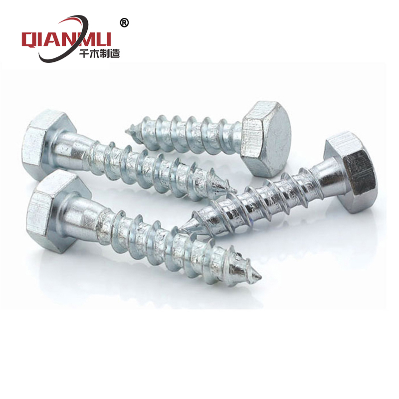 DIN571镀锌外六角螺丝钉